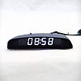 Електронний автомобільний годинник + температура + напруга - БІЛИЙ ДИСПЛЕЙ, фото 3