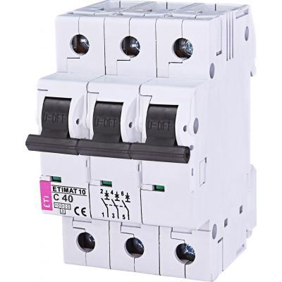 Автоматический выключатель ETI Выключатель автоматический ETIMAT 10 3p C 40А 10 kA 2135720 ZXC - фото 1 - id-p2199090657
