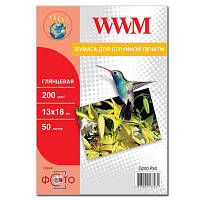 Фотобумага WWM 13x18 G200.P50 ZXC
