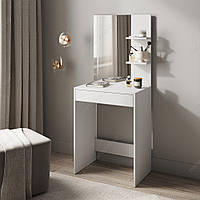 Туалетний столик з дзеркалом, косметичний стіл жіночий для макіяжу з висувним ящиком