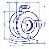 Подовжувач на котушці 40 м, 2х2,5 мм² з виносною розеткою SVITTEX, фото 2