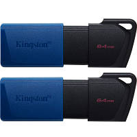 USB флеш накопитель Kingston 2x64GB DataTraveler Exodia M Black/Blue USB 3.2 DTXM/64GB-2P ZXC