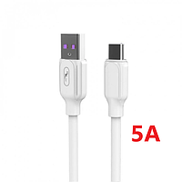 SkyDolphin S55T Кабель USB Type C 1M, нейлон, (передавання даних, заряджання)