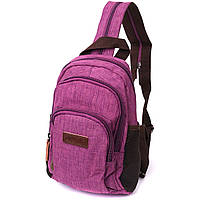 Модный рюкзак из полиэстера с большим количеством карманов Vintage 22147 Фиолетовый tn