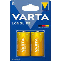 Батарейка Varta C LR14 Longlife щелочная * 2 4114101412 ZXC