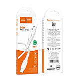 Кабель USB Hoco X70 Ferry 60W Type C to Type C Колір Синiй, фото 3