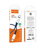 Кабель USB Hoco X70 Ferry 60W Type C to Type C Колір Синiй, фото 5