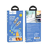Кабель USB Hoco U113 Solid PD20W Silicone Type-C to Lightning Колір Золотий, фото 4