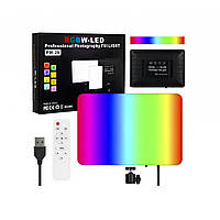 Лампа видеосвет LED RGB | PM26 | 23x16 cm | 96 Lights | 2700K-6000K | Remote | USB + Adapter inside