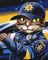 Картина по номерам BrushMe серии Патриот Полицейский кот ©Марианна Пащук 40х50см BS53237 MN, код: 8264254