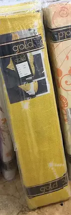 Яскрава жовта постільна тканина 220 см набивна Бязь Gold Lux бавовняна з принтом зірки, рулон 50 м, Пакистан, фото 3