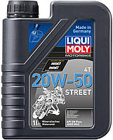 Минеральное моторное масло для 4-тактных мотоциклов - Liqui Moly Motorbike 4T 20W-50 Street, 1л(897048472756)
