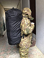 Сумка-баул армійський 110 л чорний, тактичний баул, тактичний баул-рюкзак койот