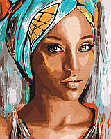 Картина по номерам BrushMe Портрет африканской женщины 40х50см BS51956 VK, код: 8265756