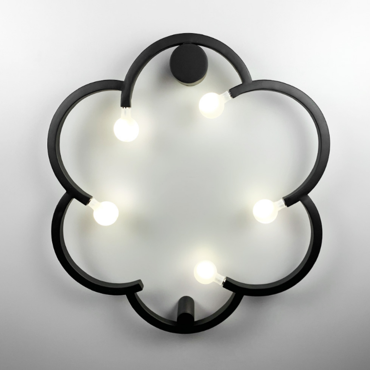 ДИЗАЙНЕРСЬКИЙ ЧОРНИЙ СВІТИЛЬНИК В АМЕРИКАНСЬКОМУ СТИЛІ FAIRY SC 9/5 BK, фото 1