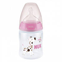 Пляшка для годування Nuk First Choice Plus Жираф 150 мл Рожева 3952399 ZXC