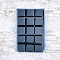 Форма для льда силиконовая Olin & Olin средний куб черная 3.2 х 3.2 см з крышкой 15 кубов tn