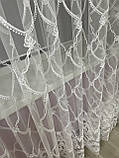 Тюль 5 м х 2.50 м Dalin із розкішною вишивкою молочний, фото 6