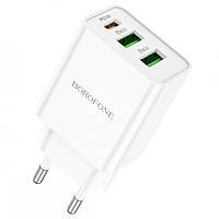 Home Charger | 30W | PD | 2 QC3.0 Borofone BA70A White