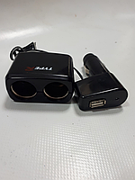 Двойник в прикуриватель 202 + USB ZXC
