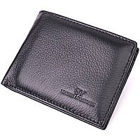 Удобное мужское портмоне из натуральной кожи ST Leather 22482 Черный tn