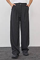 Женские брюки в полоску - черный цвет, L (есть размеры) tn