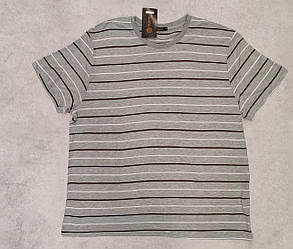 Футболка батал меланж у смужку (58-66)