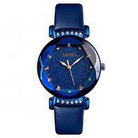 Часы женские синий металлический ремешок Skmei 9188BOXSBL Blue Steel Belt
