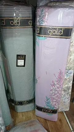 Бавовняні тканини компаньйони 220см бузкова Бязь Gold Lux 125г принт квіти для постільної білизни (A+B) рулони (50м+50м) Пакистан, фото 3