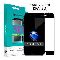 Стекло защитное MakeFuture 3D Apple iPhone 7/8 Black MG3D-AI7/8B ZXC