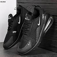 Мужские демисезонные кроссовки Nike Air Max 270 (черные) стильные кроссовки KS 2018 Найк