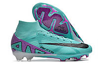 Бутсы Nike Air Zoom Mercurial Superfly IX FG Берюзовые Найк суперфлай Футбольная обувь с шипами берюзовые