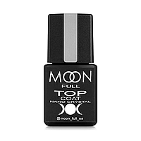 Топ для гель лака без липкого слоя Moon Full Nano Crystal Top Coat (Устойчивый к царапинам), 8 мл