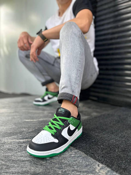 Green white and black nike shoes deals
