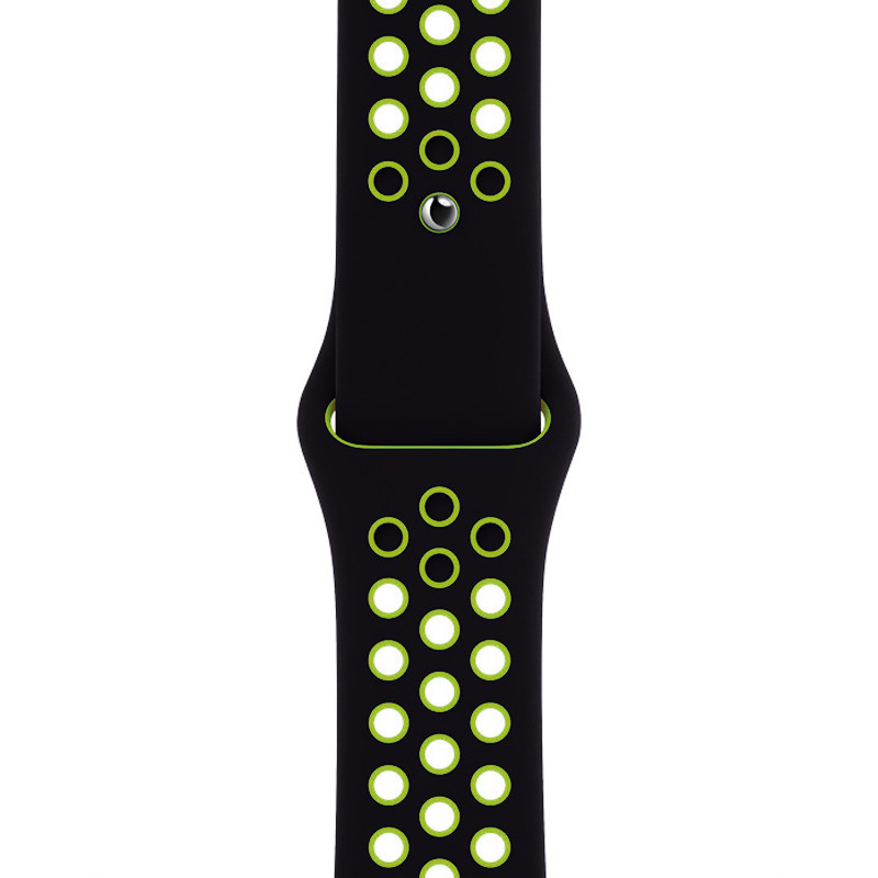 Ремінець для Apple Watch 42/44/45/49 mm Nike Sport Band Black/Green