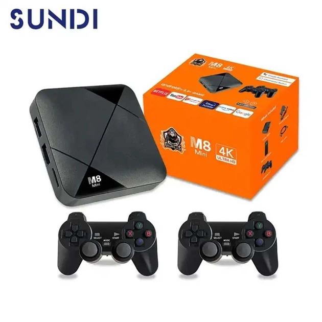Игровая консоль приставка с двумя джойстиками SUNDI M8 MINI 4K: продажа ...