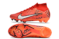 Бутсы Nike Air Zoom Mercurial Superfly IX FG Оранжевые Найк суперфлай Футбольная обувь с шипами оранжевые