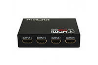 Активний HDMI-сплітер 1 = 4 порти, 3D, 1080Р, 4K, 1,4 версія, DC5V/2A Q50, Box