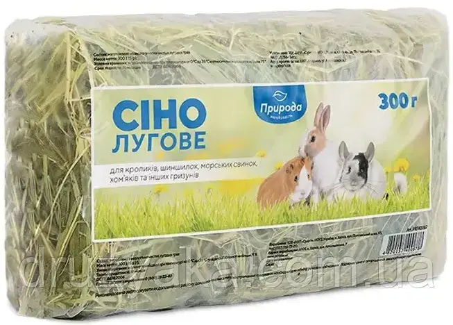 Сіно лугове Природа для гризунів, 300 г
