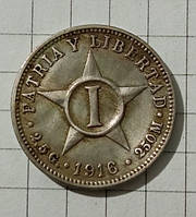1 сентаво 1916 год Куба