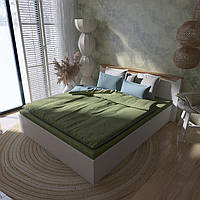 Ліжко двоспальне Еверест Нордик-1600 (з підіймальним механізмом) 160х200 см Білий + Дуб крафт золотий