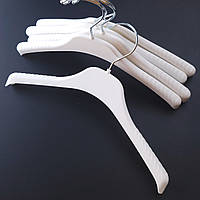 Дитячі вішалки плечики для верхнього одягу, трикотажу білі пластикові, 32 см