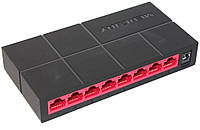 Комутатор Mercury SG108M 8 портів Ethernet 10/100 Мбіт/1000 Мбіт/сек, BOX Q40