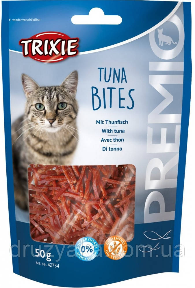 Ласощі Trixie Premio Tuna Bites для котів, курка та риба, 50 г