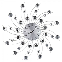 Настінний Годинник Wall Clock Geneva З Променями З і Сталі Та "кристалами" З Акрил. Скла, Діам. 50 См EHC004