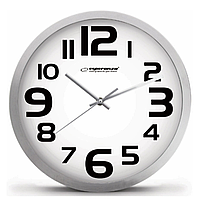 Настінний Годинник Wall Clock Zurich White, Алюмін ієва Рамка Та Циферблат, 3D Цифри, Діаметр 25 См EHC013W