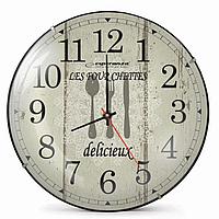 Настінний Годинник Wall Clock San Paris, Художній Дизайн, Діаметр 30 См EHC018P WALL CLOCK