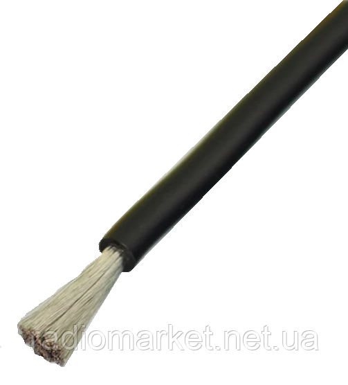 Провід силіконовий 1жила 22AWG (0,32мм.кв.), чорний