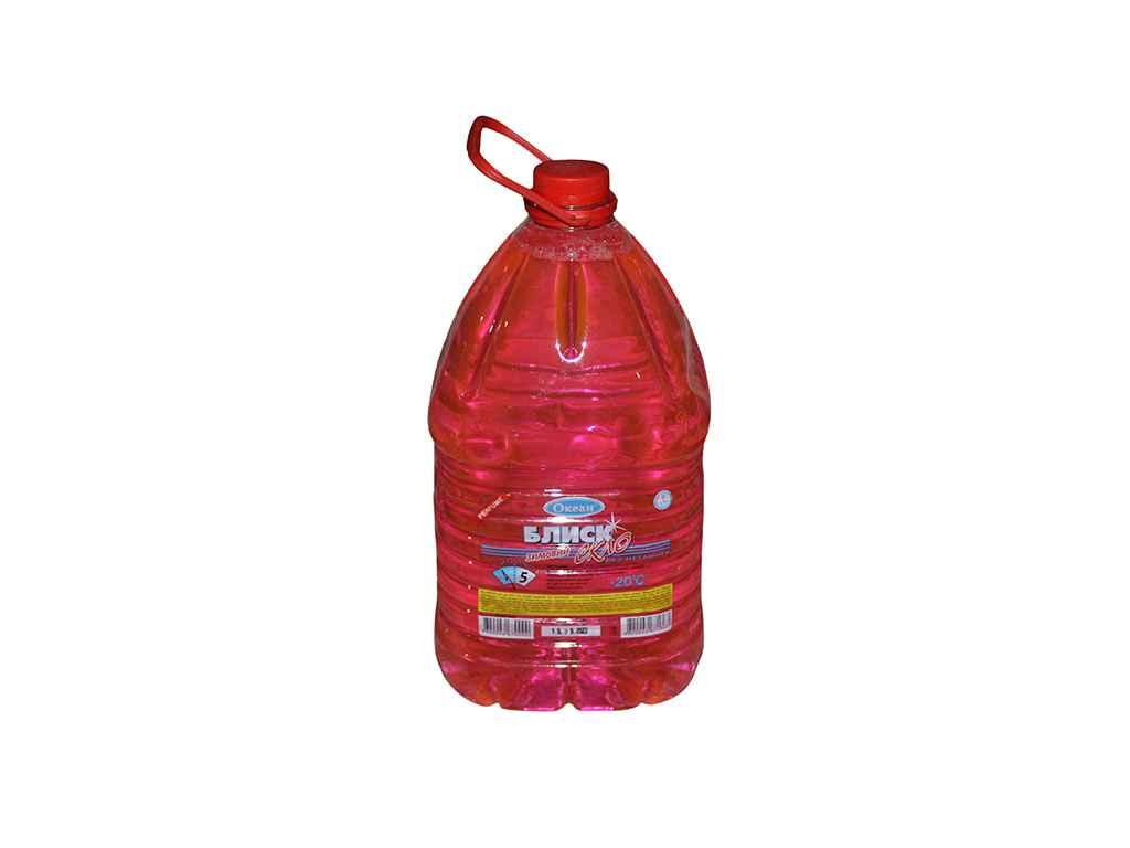 Рідина для омивання скла Блиск Скло зимовий (-20 ) Bubble Gum 4,3л ТМ ОКЕАН, фото 1