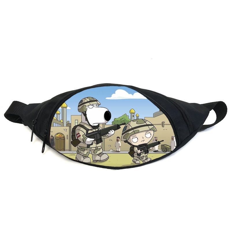 Поясна сумка бананка Грифіни (GB- Family Guy 019) Gear Bag чорна